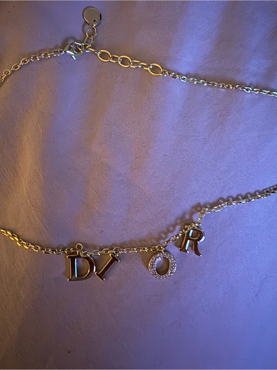 Dior Jewelry - Dior Gold Letter Charm Necklace with Crystal O